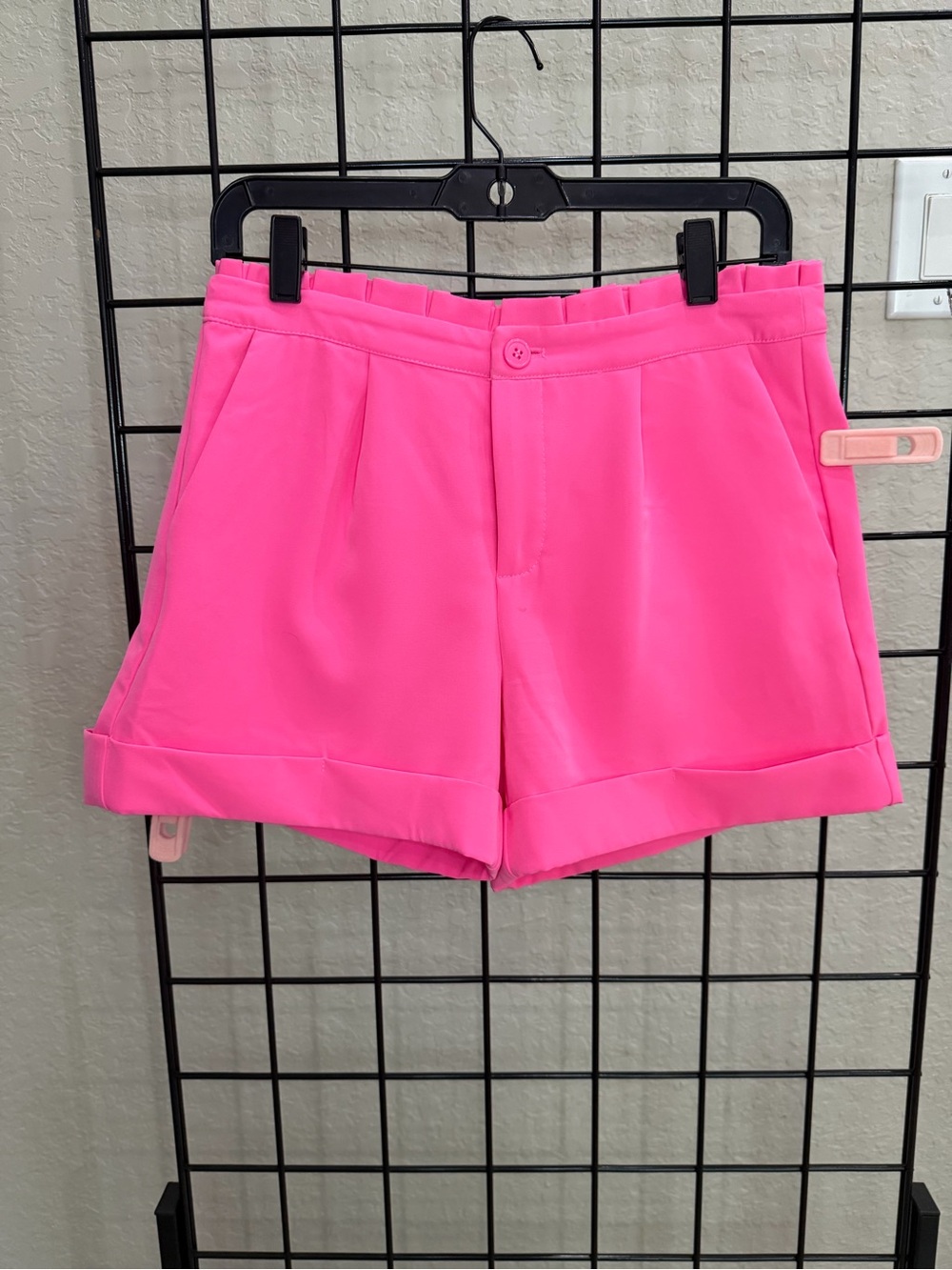 VENUS Hot Pink High Waist Tailored Shorts
